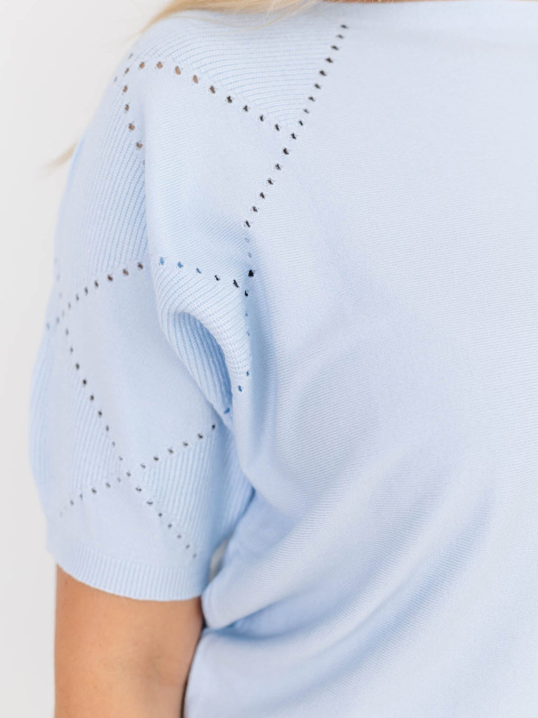 Allie Rose Short Sleeve Fine Gauge TopKnit tops