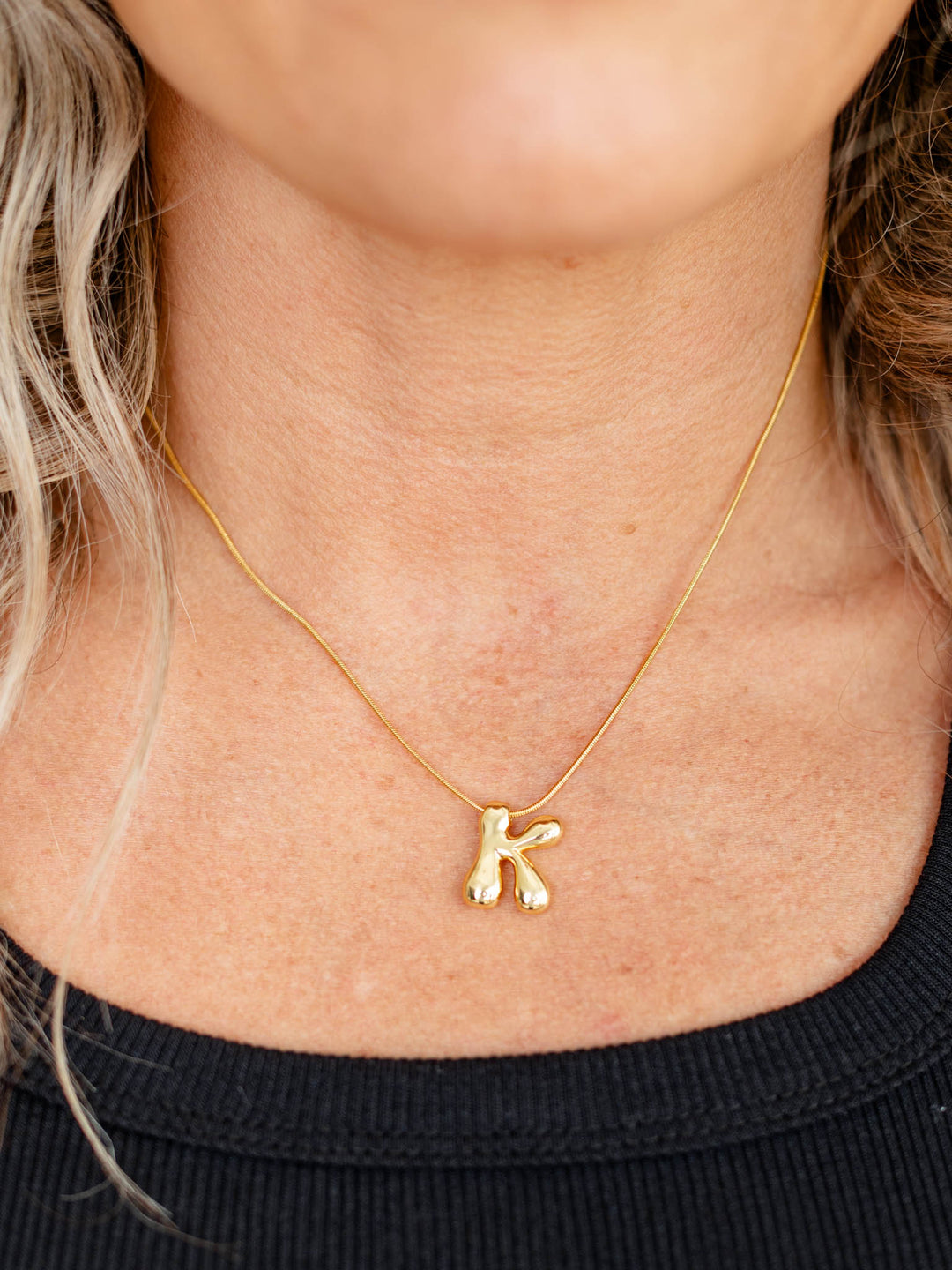 Balloon Letter Initial NecklaceNecklace