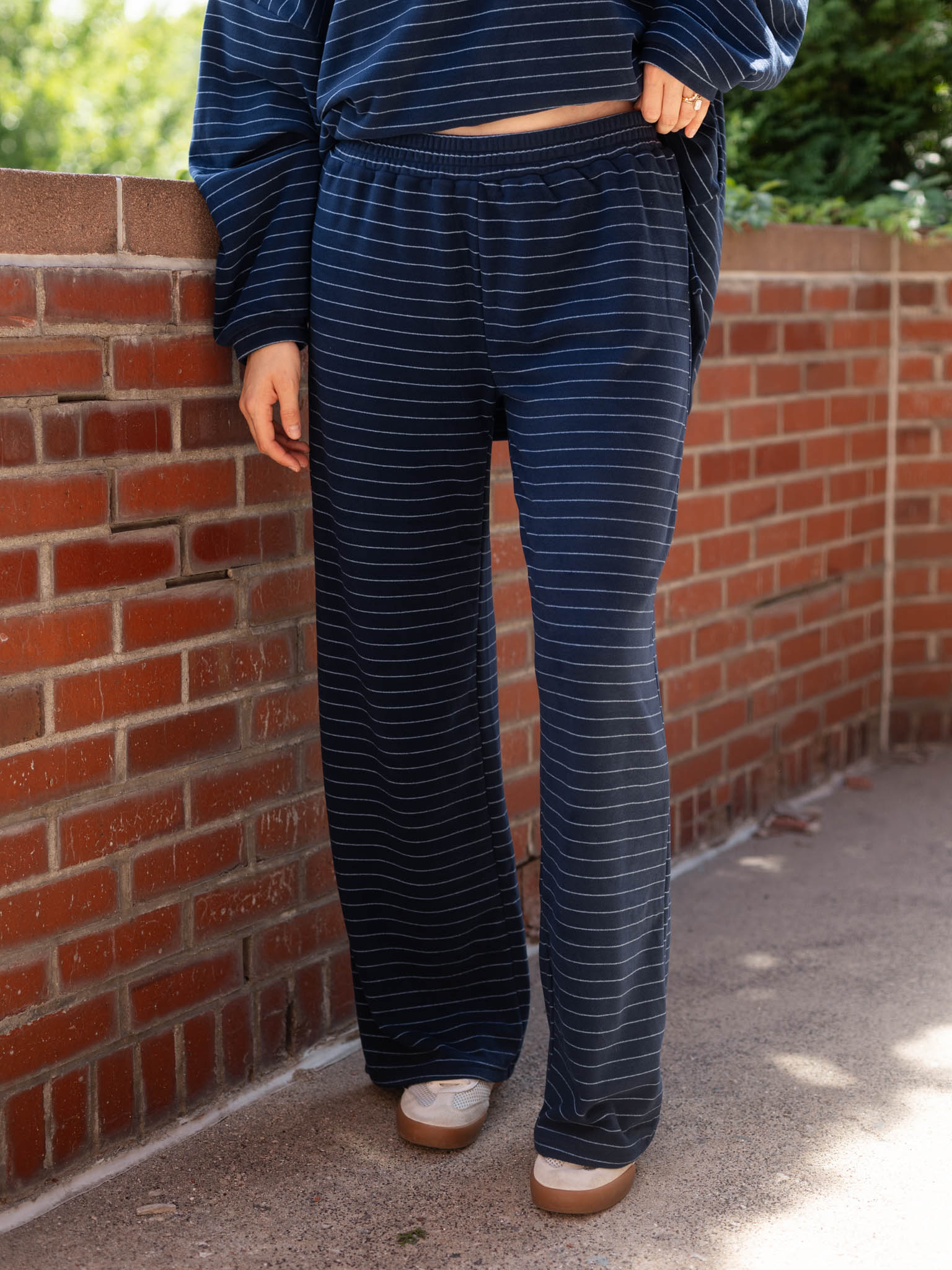 Eversoft Pencil Stripe Pant – Relaxed Fit Elastic Waist Lounge