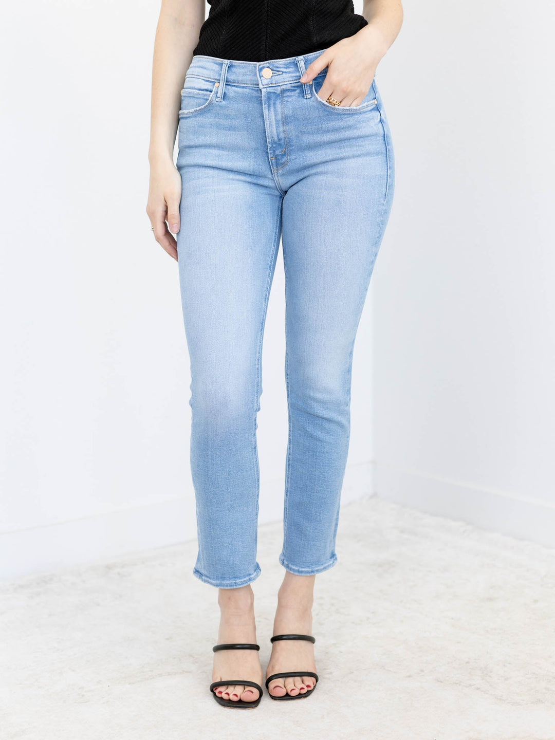 MOTHER Limited Edition Mid Rise Dazzler AnkleDenim jeans
