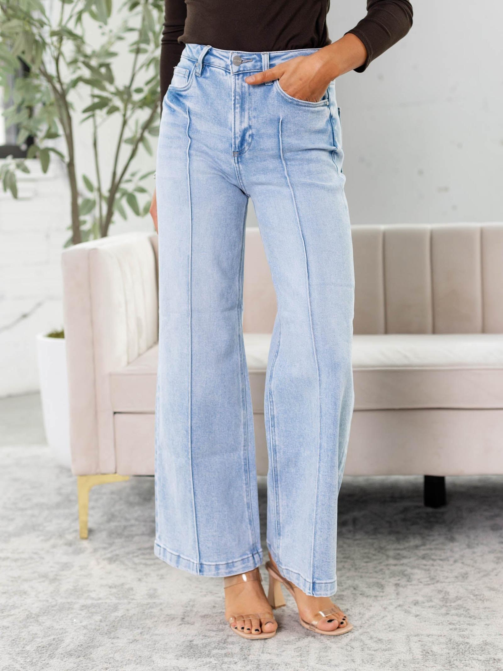 RISEN Light Pintuck Detail High Rise Jean – Leela and Lavender