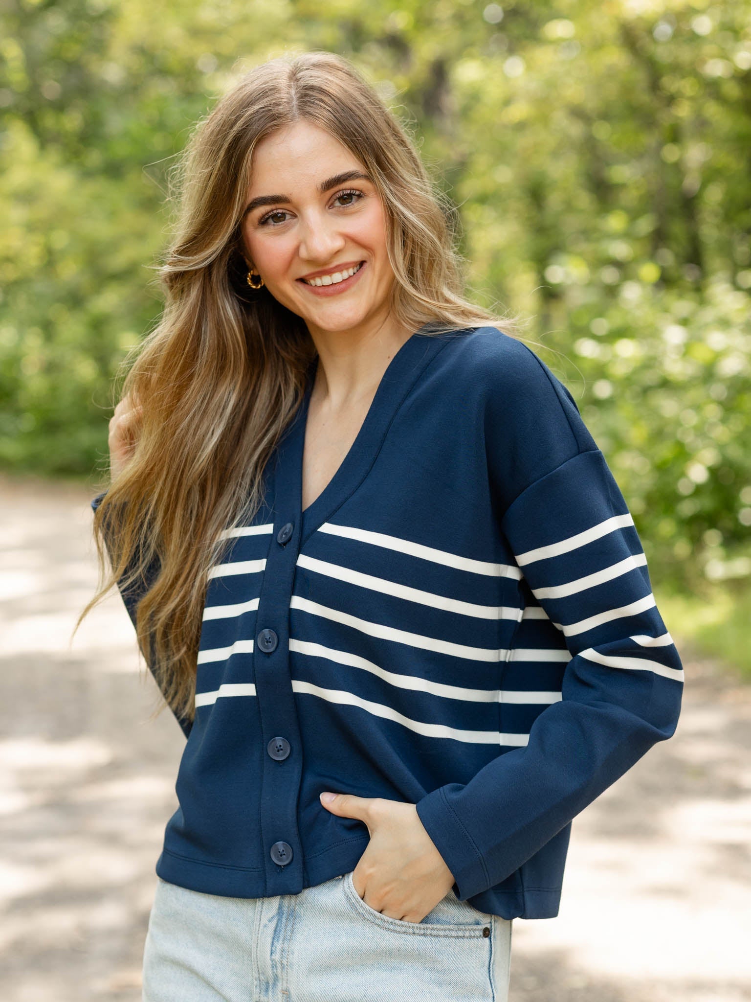 SPANX Air Essentials Stripe Cardigan – Leela and Lavender