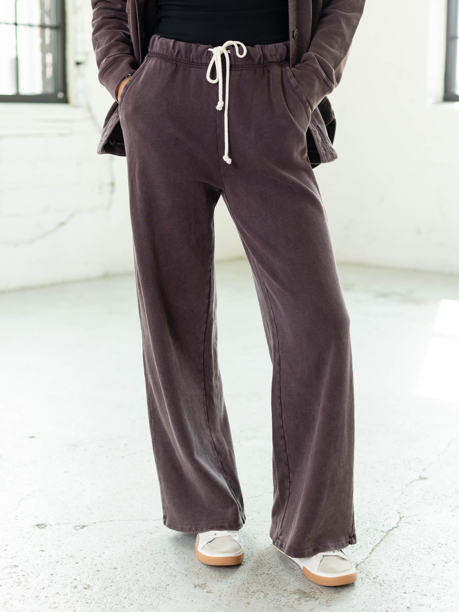 パンツ seed and soil Calm knit pants ZP241647_BLK_FRONT_9238f712-