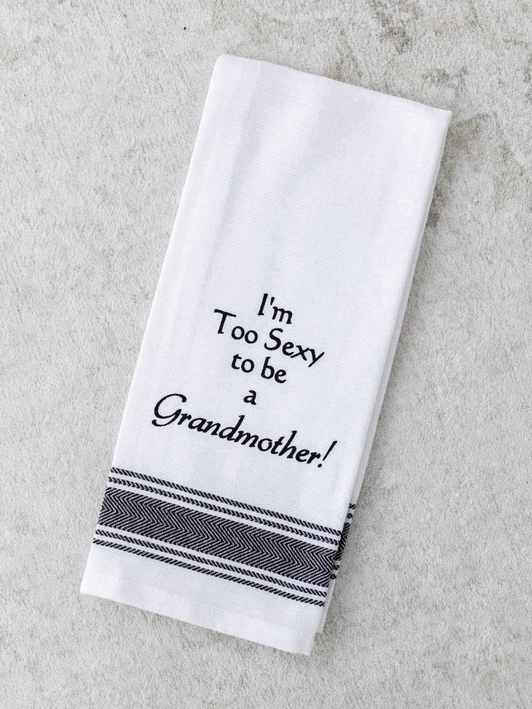 Wild Hare Designs-Can't Be A Grandmother Dishtowel - Leela and Lavender