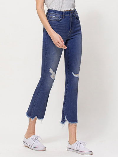 distressed denim jeans