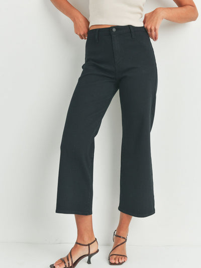 black trouser bottoms