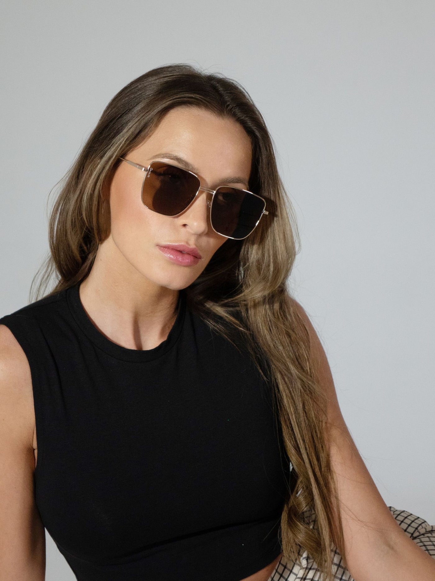 gold frame sunglasses
