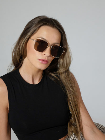 gold frame sunglasses