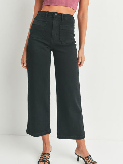 black patch pocket denim