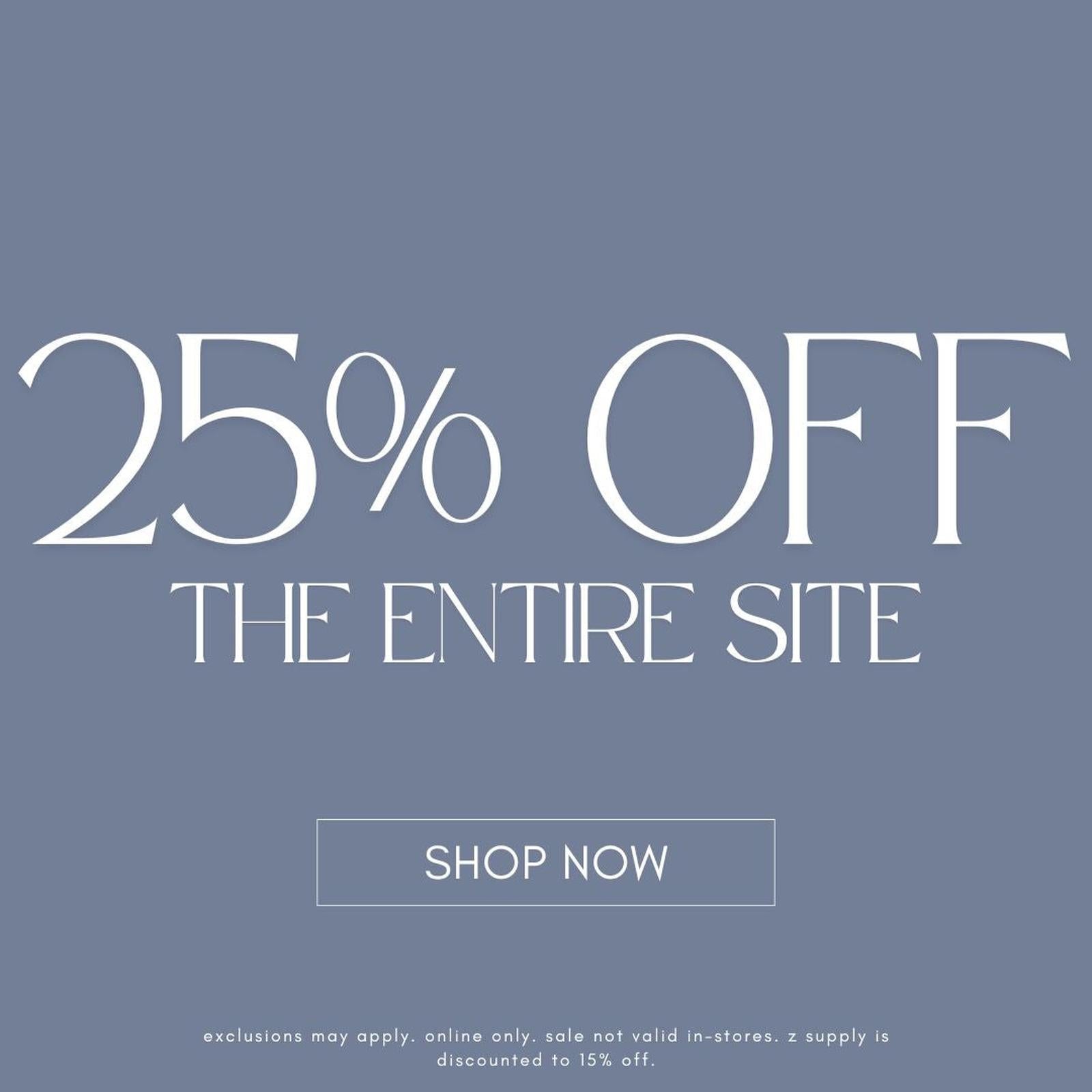 25% off the entire site
