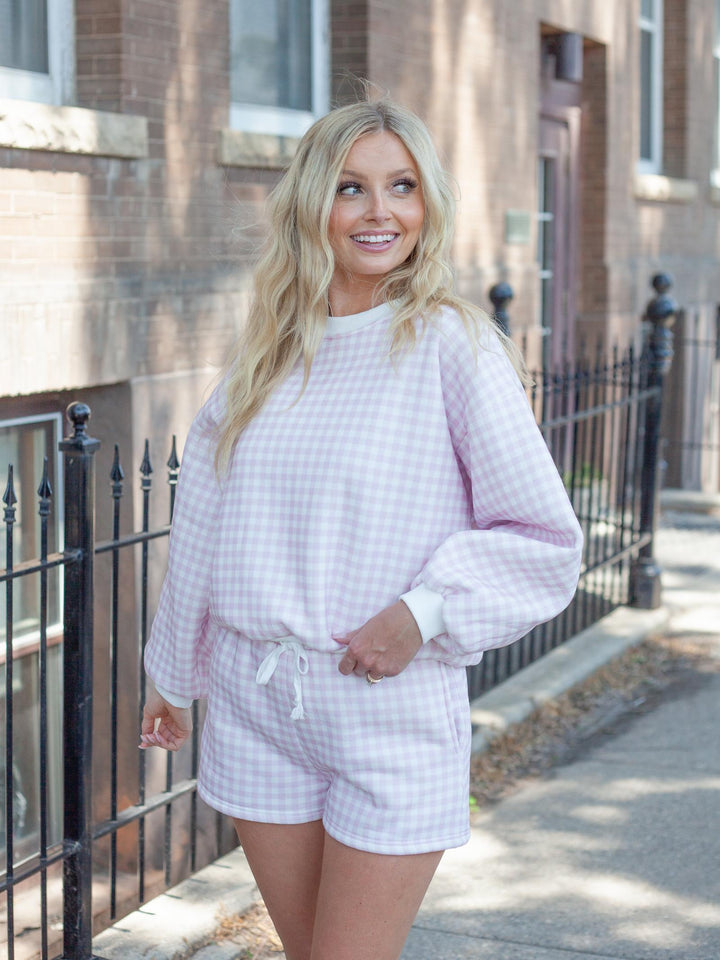 Gingham Print Shorts