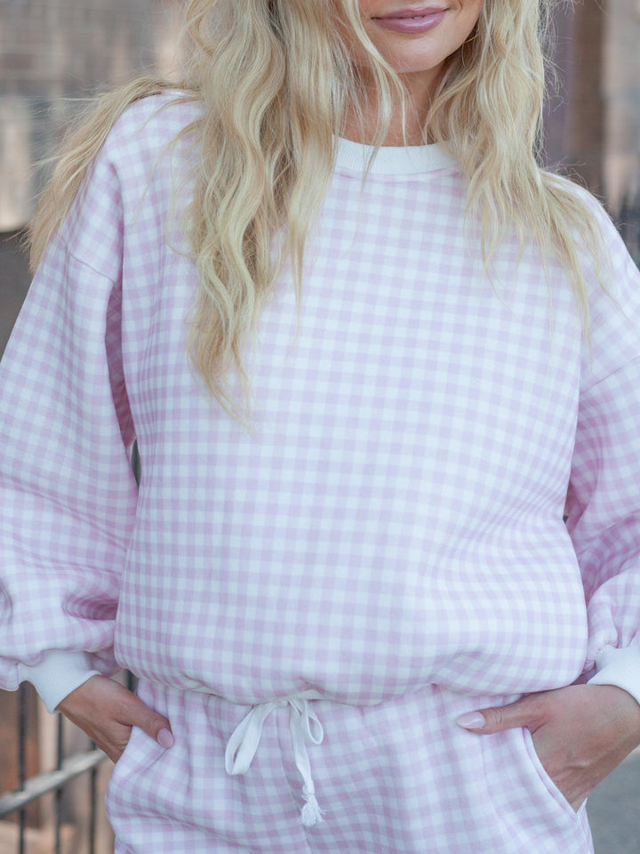 Gingham Print Top