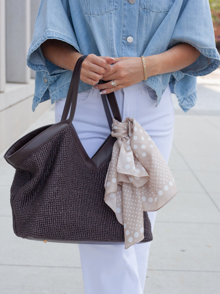 Ombre Polka Dot Satin Square Scarf