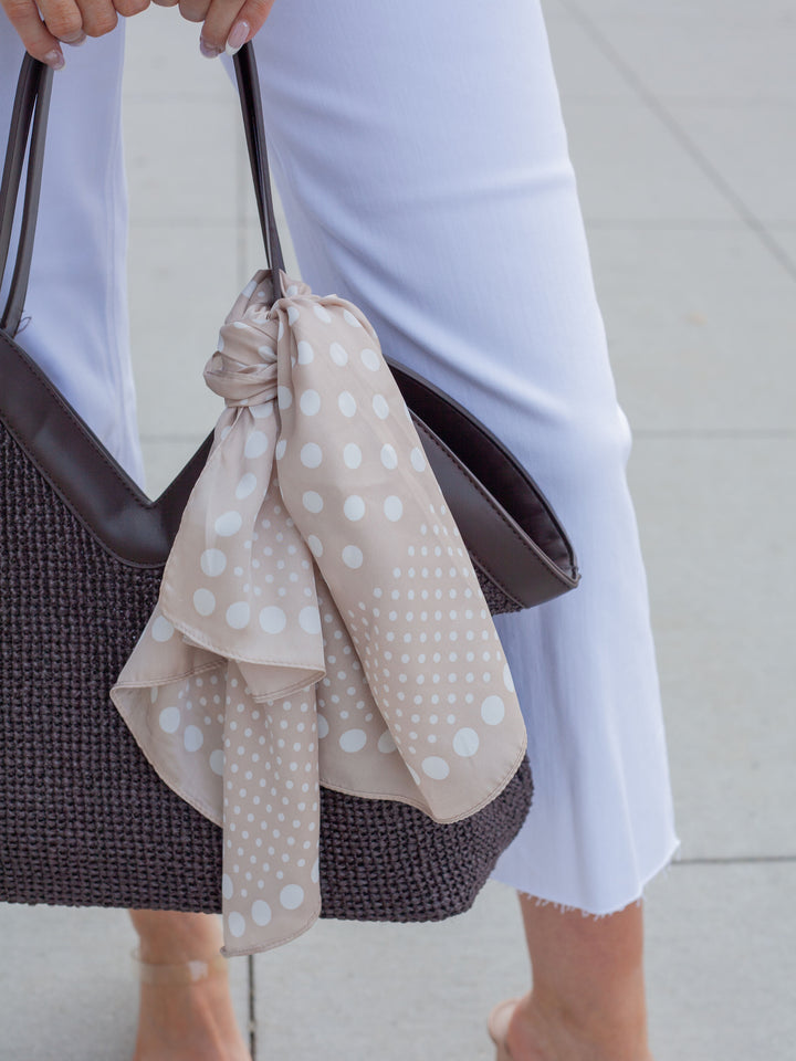Ombre Polka Dot Satin Square Scarf