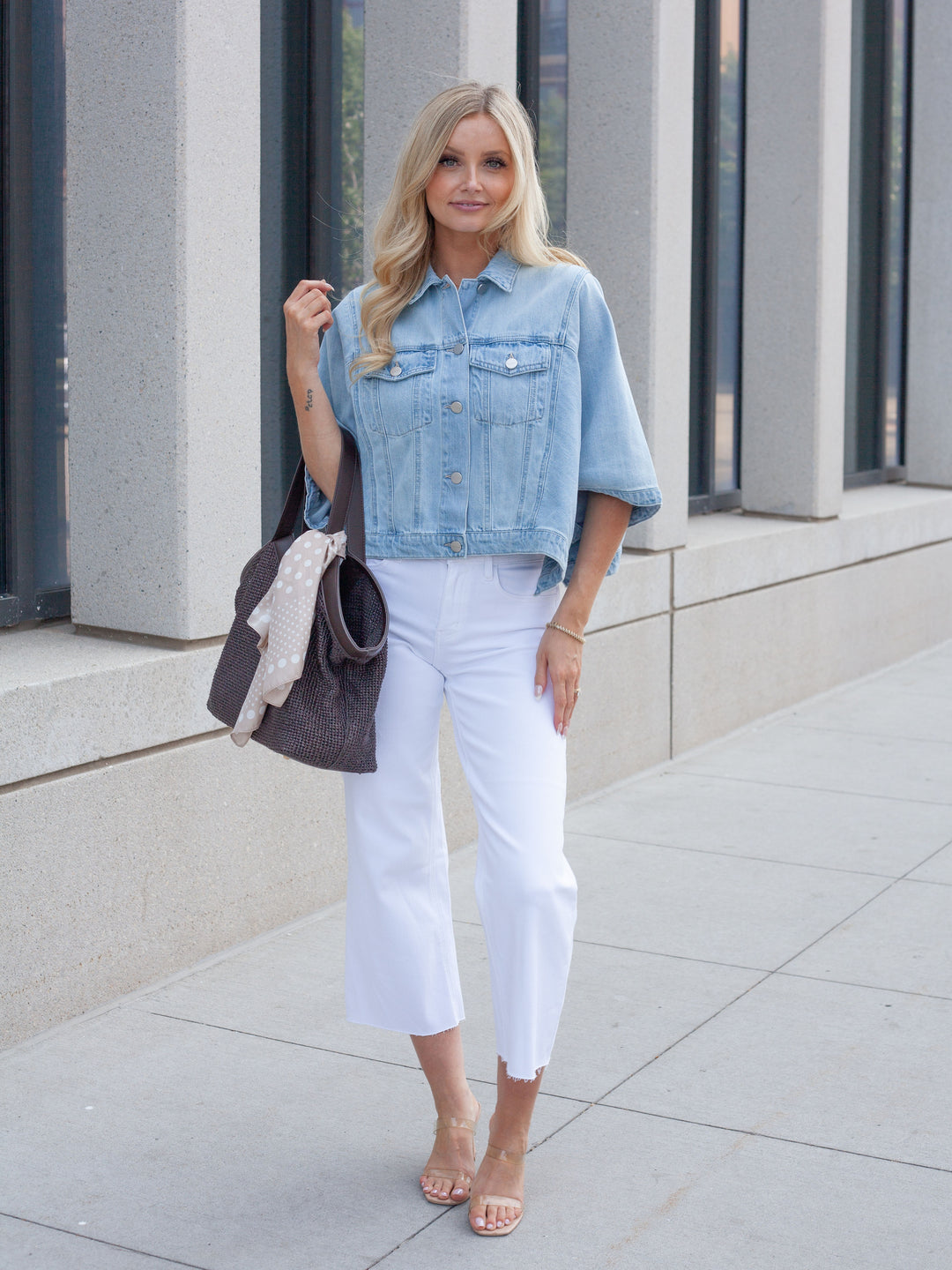 RISEN Light Flowy Square Cape Jacket
