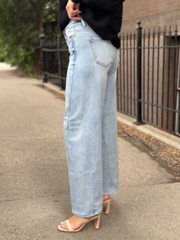 RISEN Light Denim Slouchy Barrel Jeans