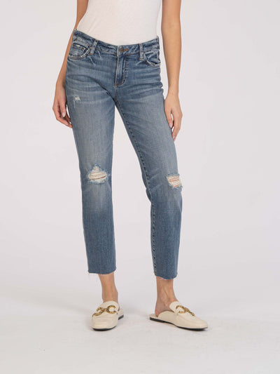 slim straight denim