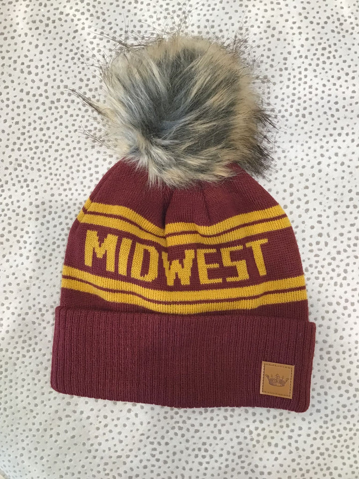 two tone midwest beanie