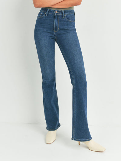 just black flare denim