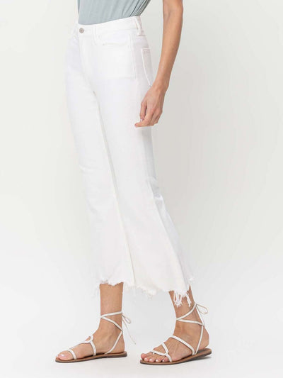 cropped flare denim