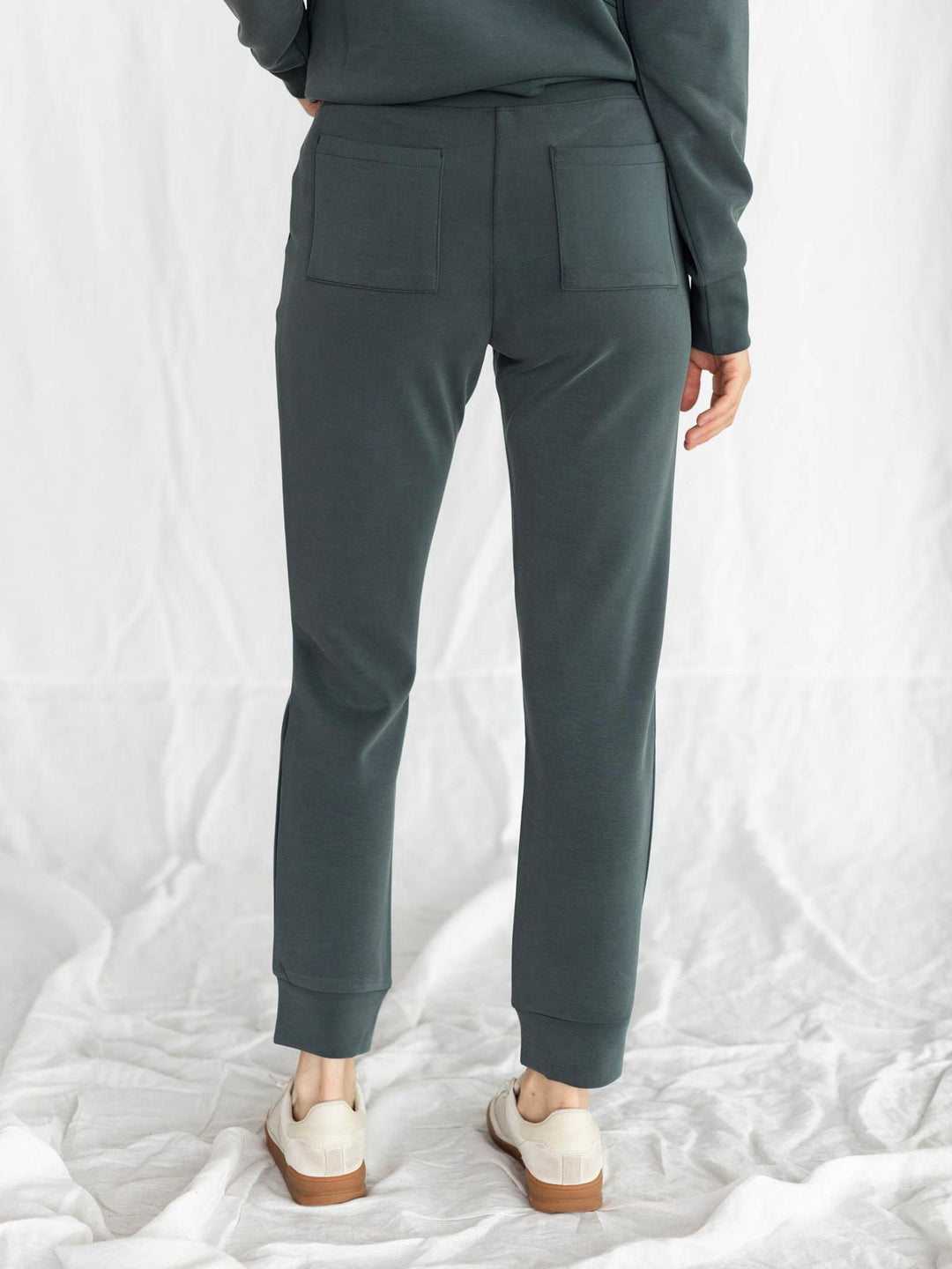 green drawstring jogger