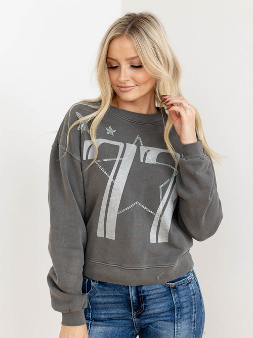 washed 77 graphic sweatshirt