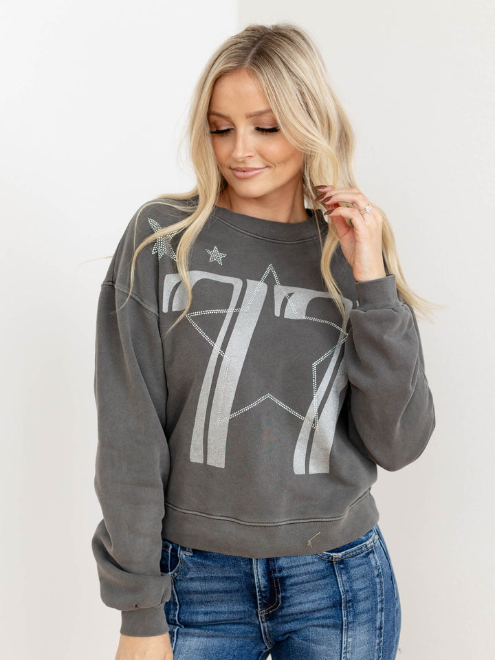 washed 77 graphic sweatshirt