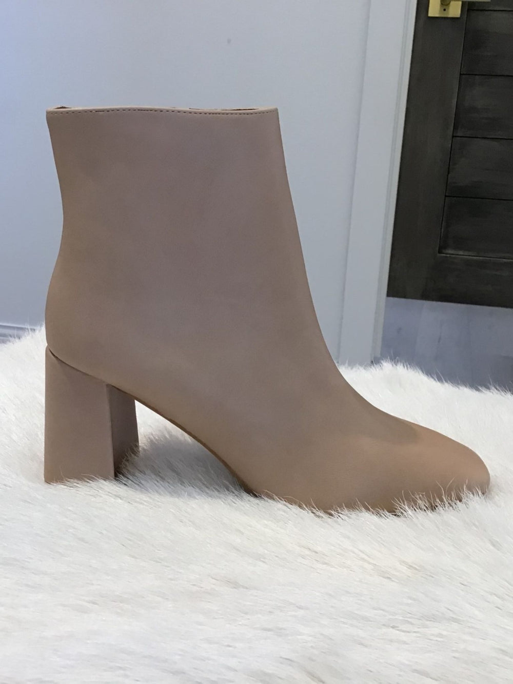 taupe solid bootie