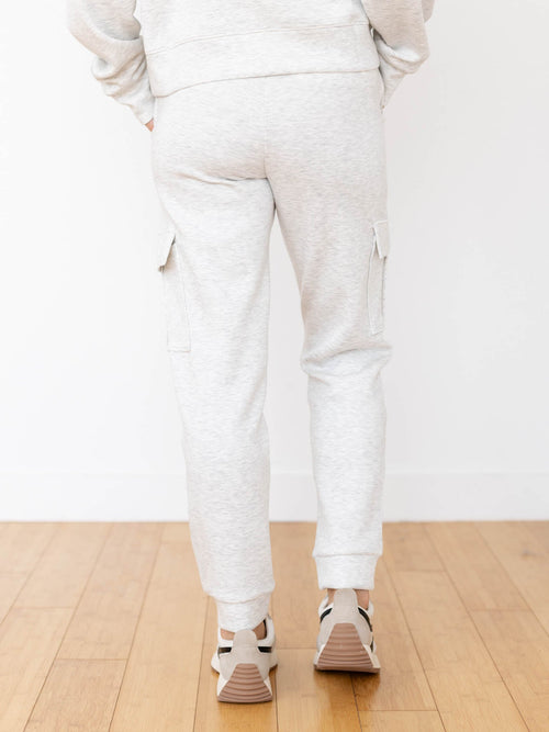 light heather grey cargo jogger