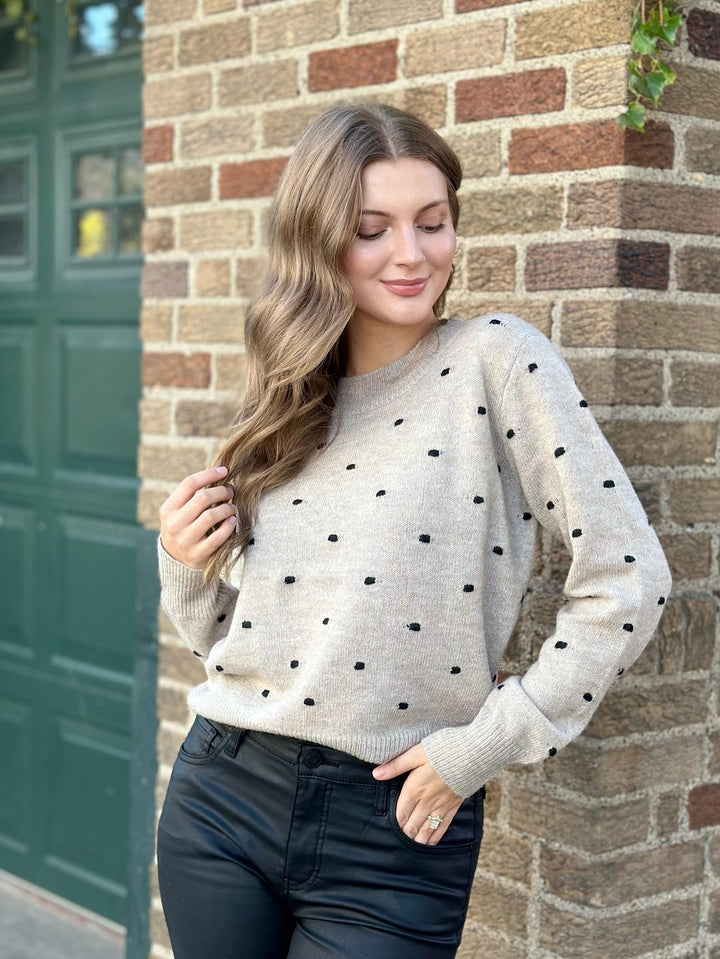 Cozy Dotted Ultra Soft Crew Neck
