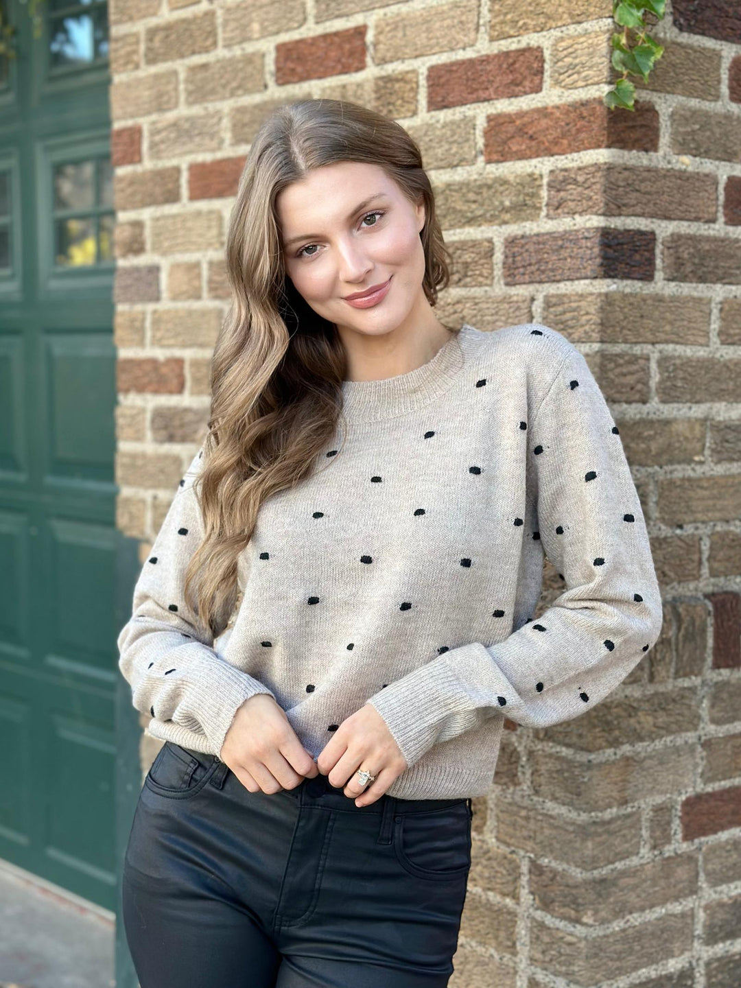 Cozy Dotted Ultra Soft Crew Neck