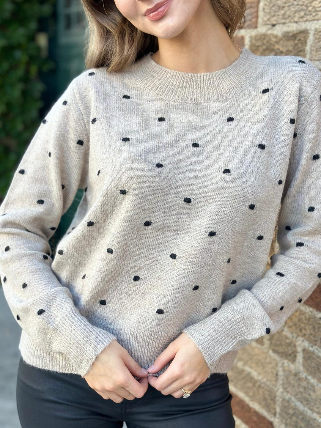 Cozy Dotted Ultra Soft Crew Neck