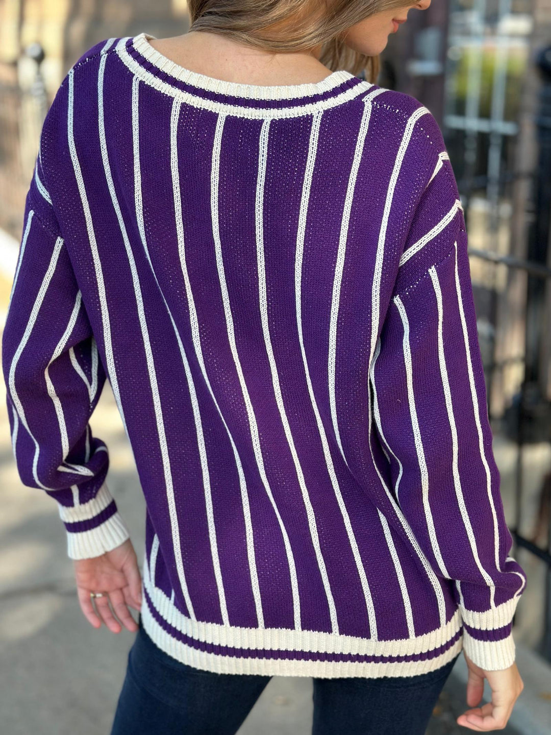 Minnesota Aplique Stripe Cardigan