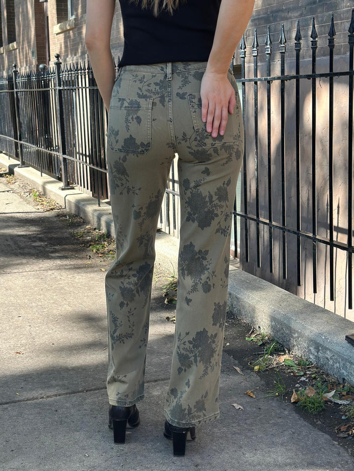 Lovervet Olive Floral High Rise Patch&