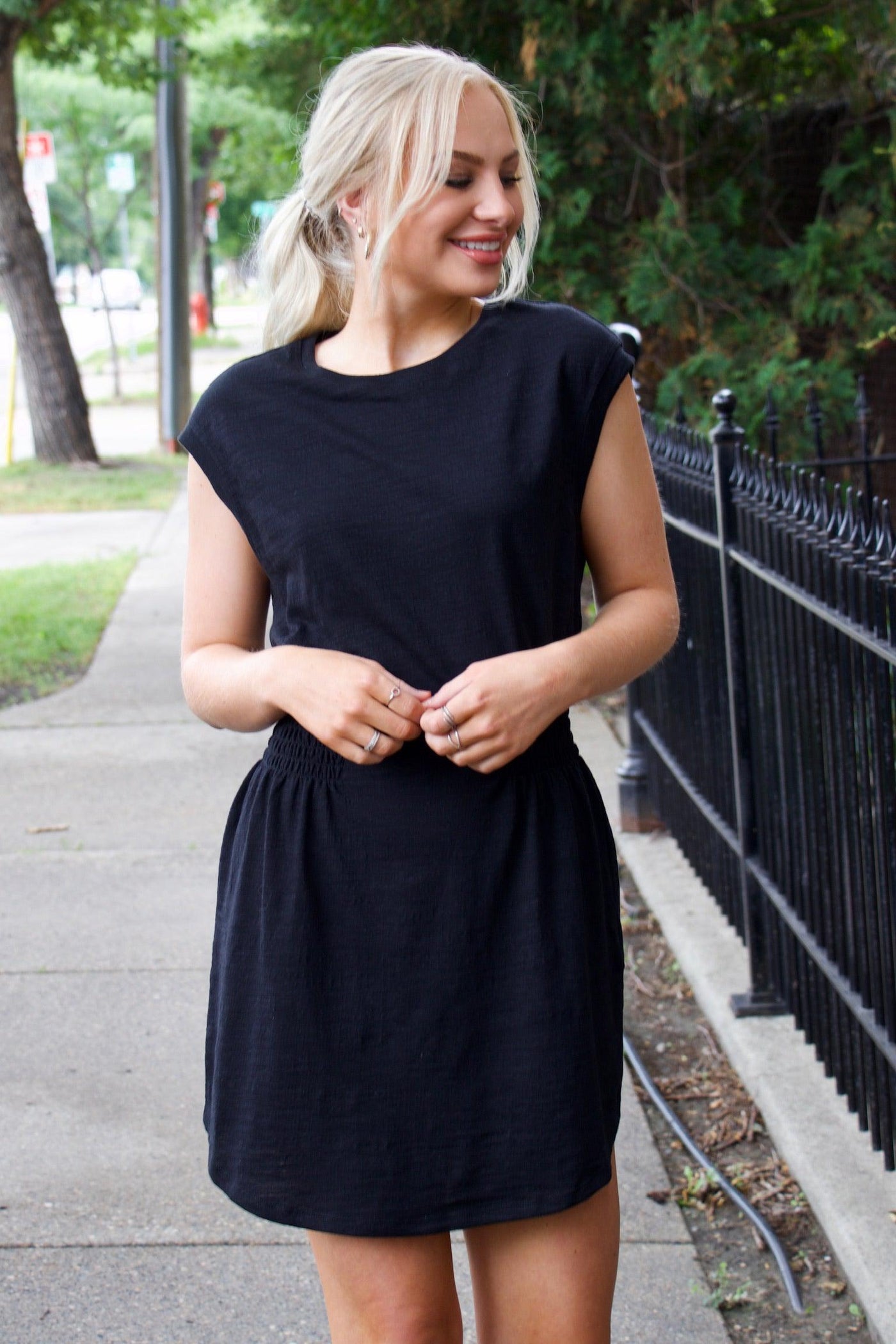z supply black mini dress