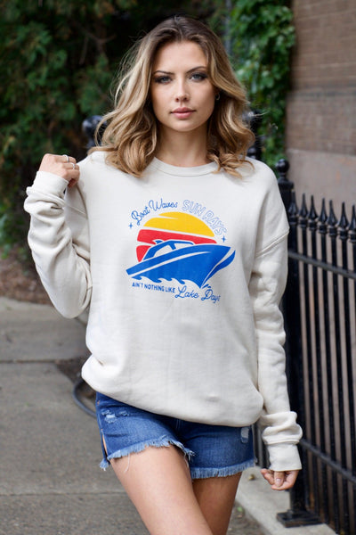 lake graphic sweatshirt