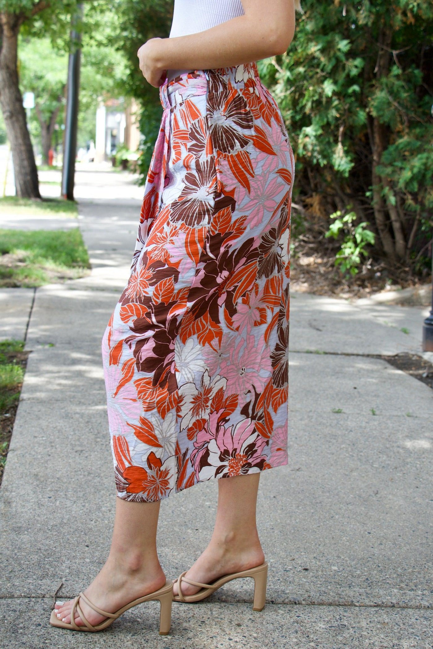 floral skirt
