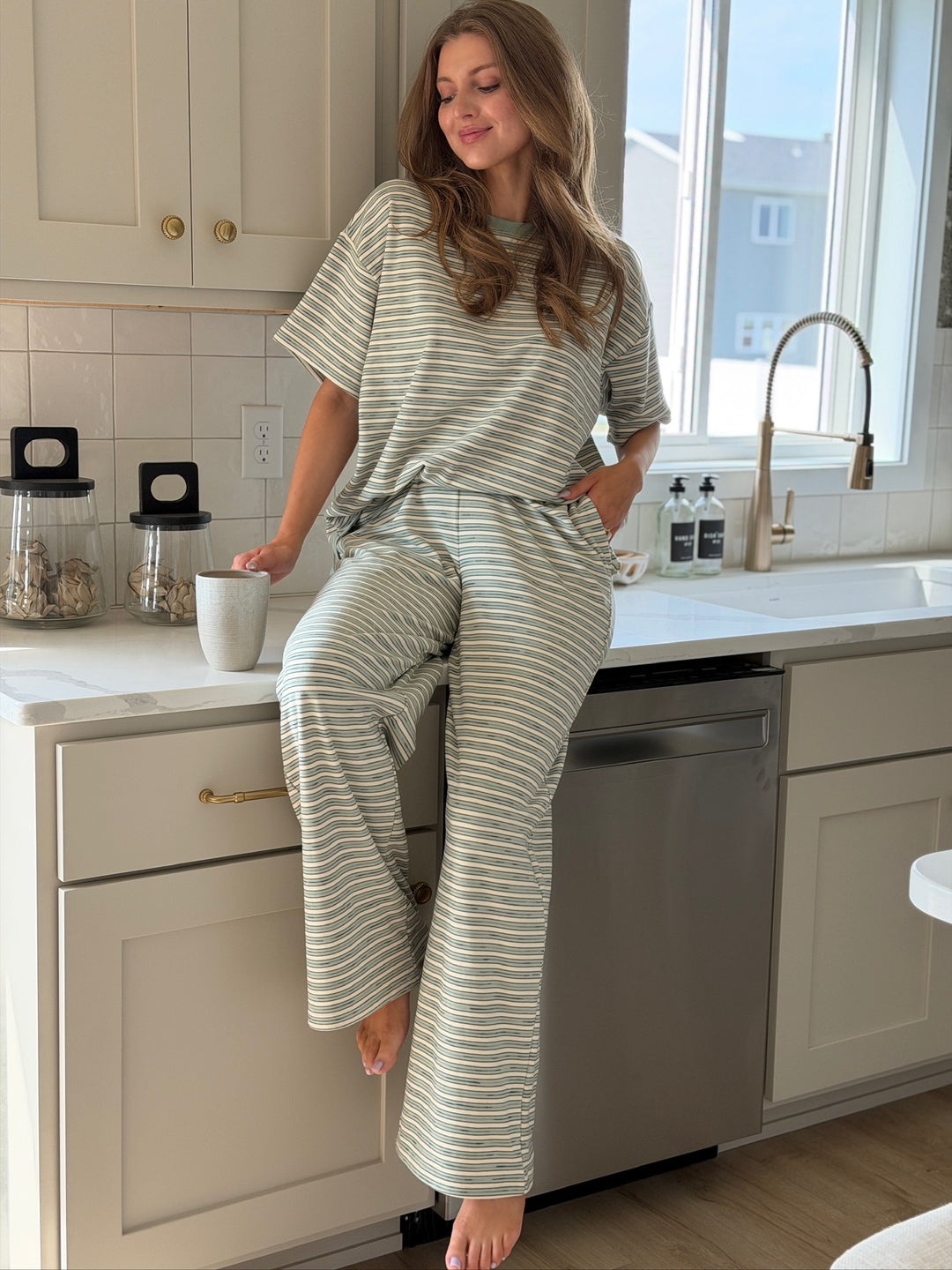 Eversoft Blur Knit Striped Pant