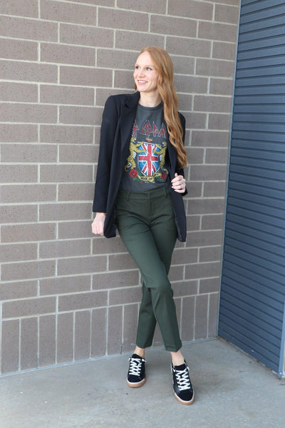 olive dress pants