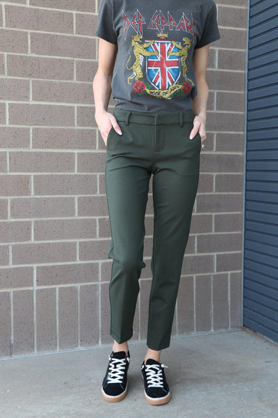 green trousers