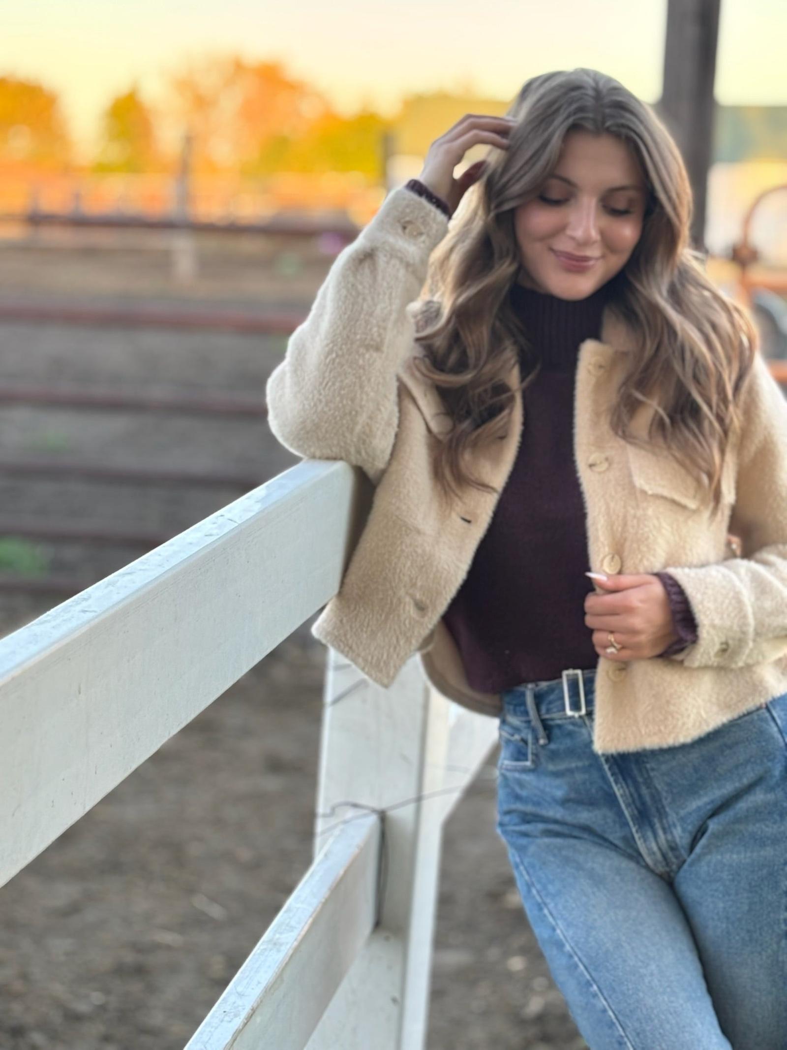 Cropped Jacket with Faux Fur Detailing | Z Supply Peyton – Leela