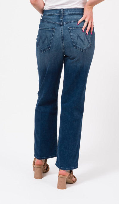 dark wide leg straight denim