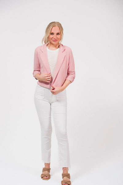 pink blazer