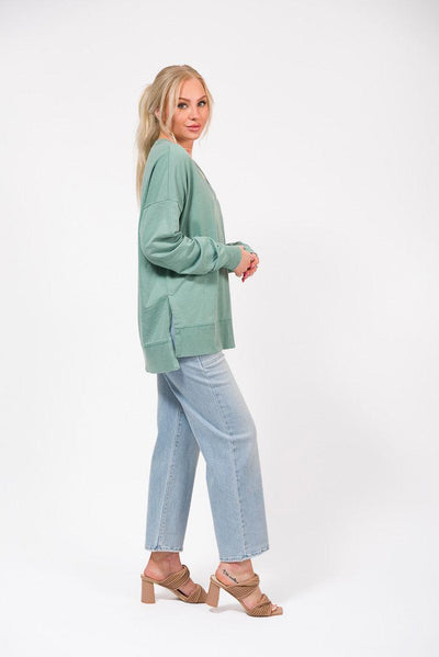 green side slit top