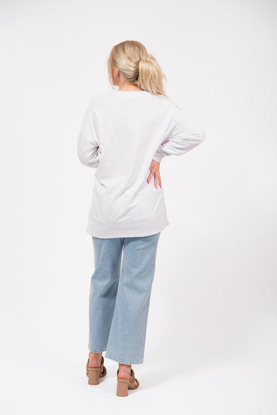 white pullover