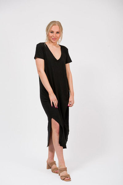 short sleeve slub dress