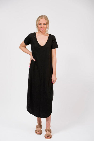 solid t-shirt dress