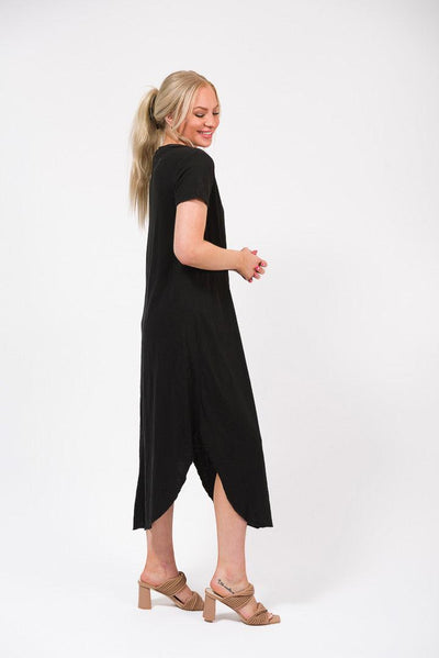 solid black long dress