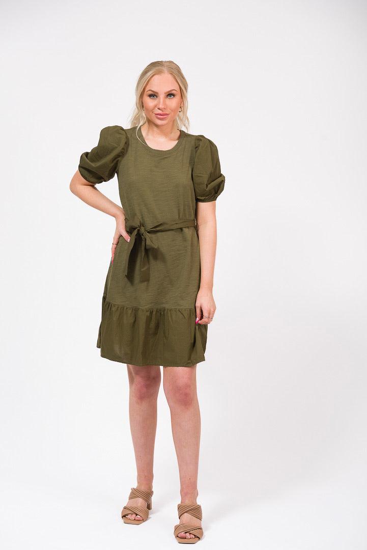contrast sleeve mini dress