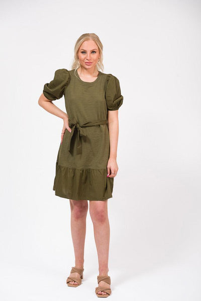 contrast sleeve mini dress